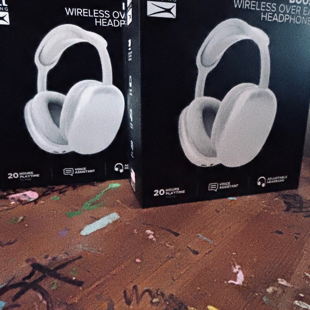 Sleek White Over-Ear Wireless Headphones